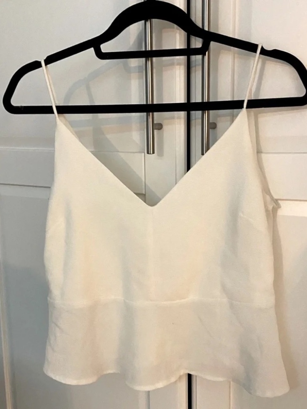 Zara Cropped Peplum Cami size M
